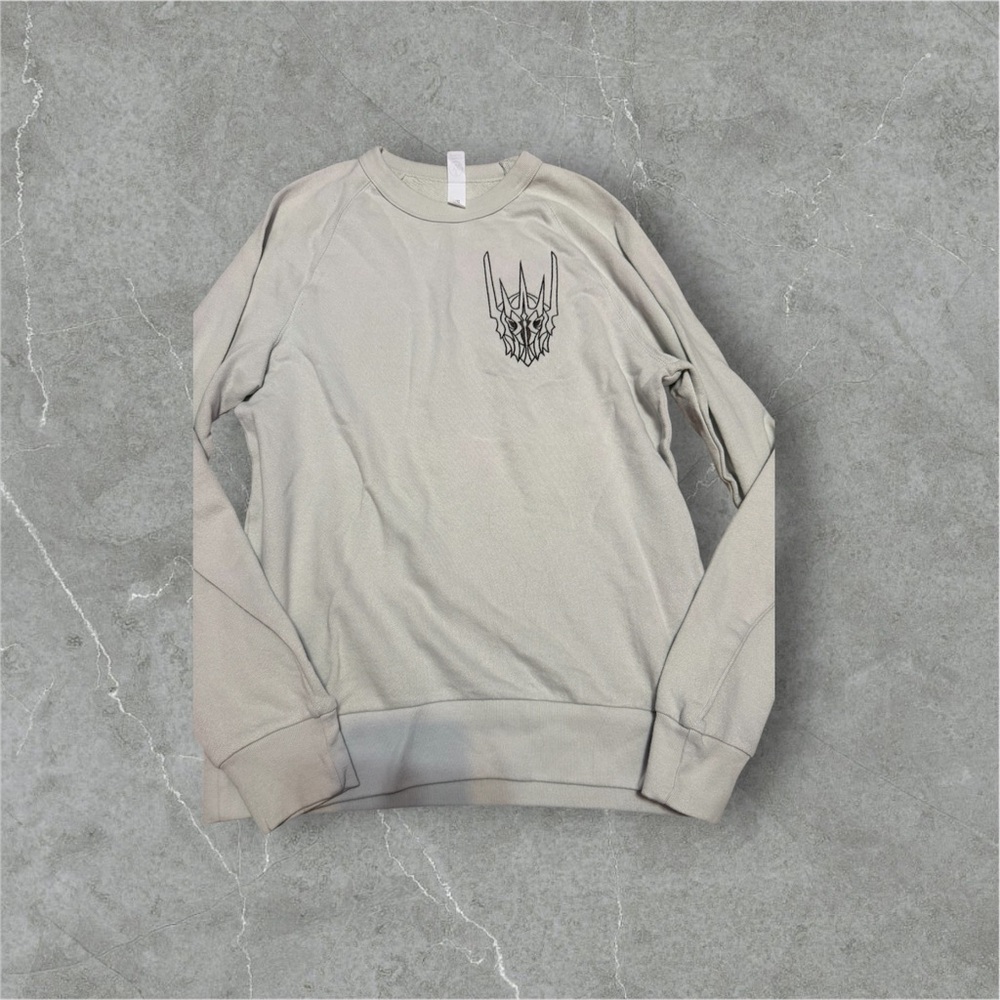 Women's Cream Sweatshirt with Lord of the rings embroidered Design